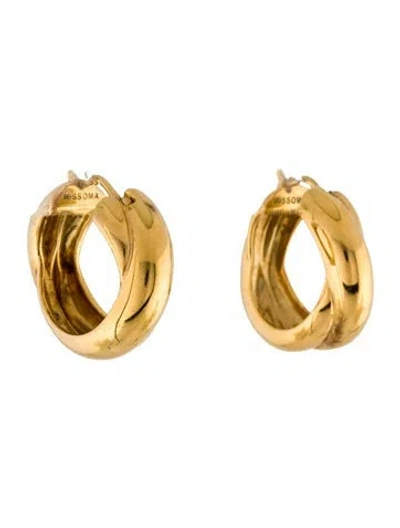 Pre-owned Missoma X Lucy Williams 'chunky Medium Entwine' Hoop Earrings In Multi