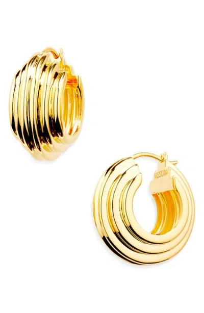 Missoma X Lucy Williams Chunky Ridge Hoop Earrings In Gold