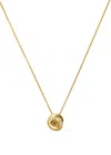 Missoma X Lucy Williams Knot Pendant 18ct Gold Vermeil Necklace In Burgundy