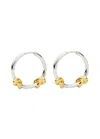Missoma X Lucy Williams Knot Small Hoop Earrings In Metallic