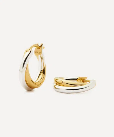 Missoma X Lucy Williams Mixed Metal Entwine Small Hoop Earrings
