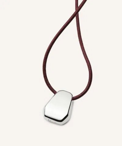 Missoma X Lucy Williams Rhodium-plated Arco Pendant Necklace In Brown