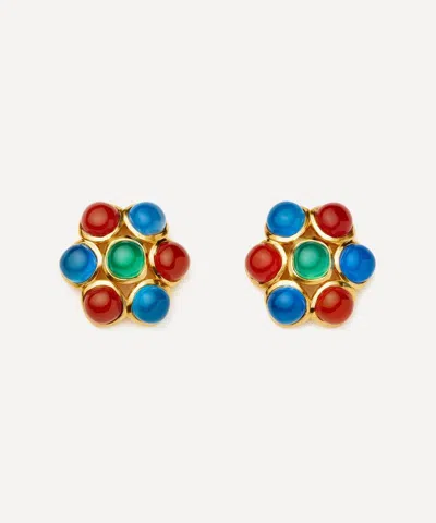Missoma X Rouje 18ct Gold-plated Joise Gemstone Oversized Stud Earrings