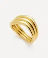 Missoma X Savi 18ct Gold-plated Signature Triple Ring