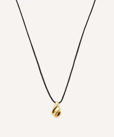 Missoma X Savi 18ct Gold-plated Vermeil Silver Ridge Droplet Pendant Necklace