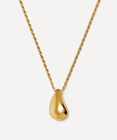 Missoma X Savi 18ct Gold-plated Vermeil Silver Sculptural Droplet Pendant Necklace