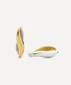 Missoma Womens Savi Signature Small 18ct Yellow-gold And Rhodium Plated Brass Hoop Earrings