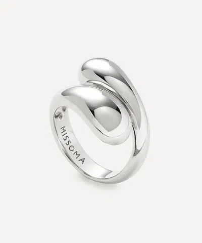 Missoma X Savi Sterling Silver Sculptural Crossover Ring