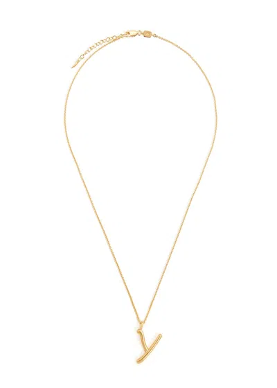 Missoma Y Initial 18kt Gold-plated Necklace