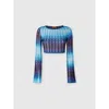 Missoni Cropped Glitter Knit Top With Zigzag Embroidery