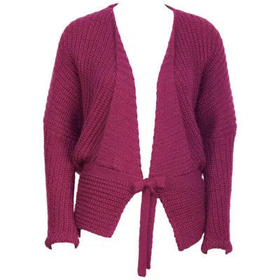 Pre-owned Missoni 1980's  Chunky Fuschia Knit Sweater In Pink