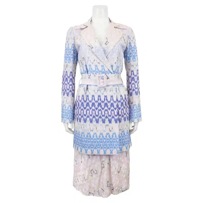 Pre-owned Missoni 1980's  Pink, Purple, And Blue Jacket And Skirt Set