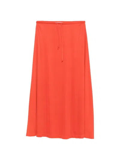 Pre-owned Missoni 1990s A-line Midi Skirt In Orange