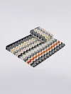 Missoni 2-piece Bernard Bath Towel Set In Chevron Cotton Terry In Multicoloured