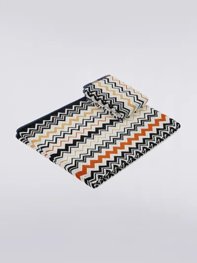 Missoni 2-piece Bernard Bath Towel Set In Chevron Cotton Terry In Multicoloured
