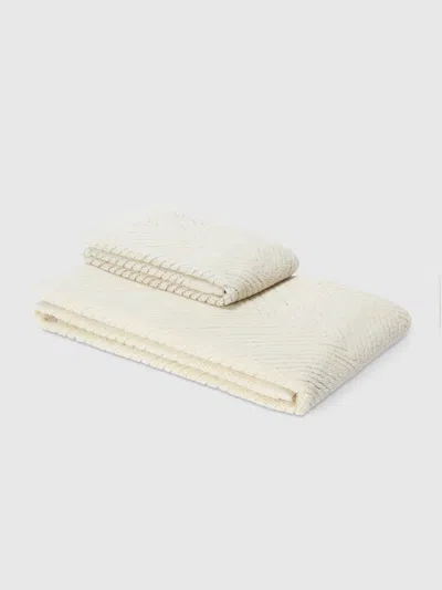 Missoni 2-piece Harmony Bath Towel Set In Cotton Terry With Chevron Pattern In Multicoloured