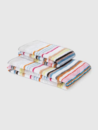 Missoni 2-piece Moonshadow Bath Towel Set In Cotton Terry With Lurex In Multicoloured