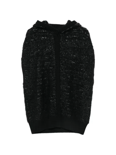 Pre-owned Missoni 2000s Hooded Sleeveless Jacket In Black