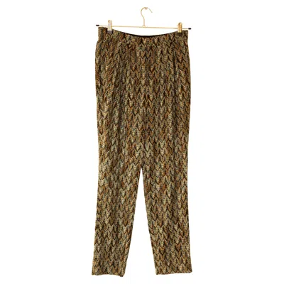 Pre-owned Missoni 2000s  Multicolor Multifabric Pants Size It 46 Fits 1-2 Sizes Smaller In Brown