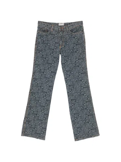 Pre-owned Missoni 2000s Patterned Jeans In Blue