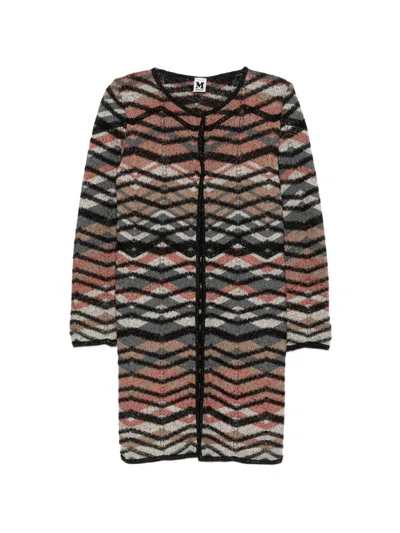 Pre-owned Missoni 2000s Zigzag-knit Cardigan In Black