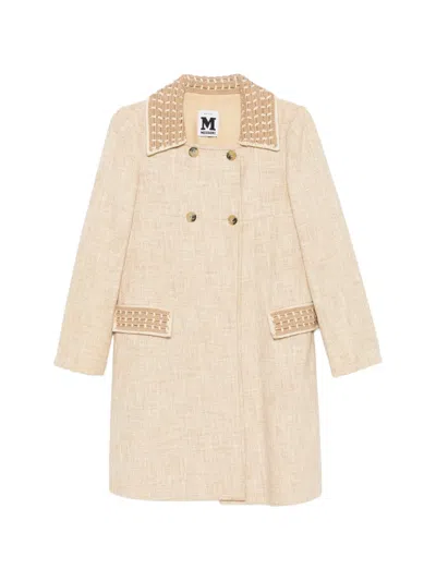 Pre-owned Missoni 2010s Cotton Double-breasted Coat In Neutral
