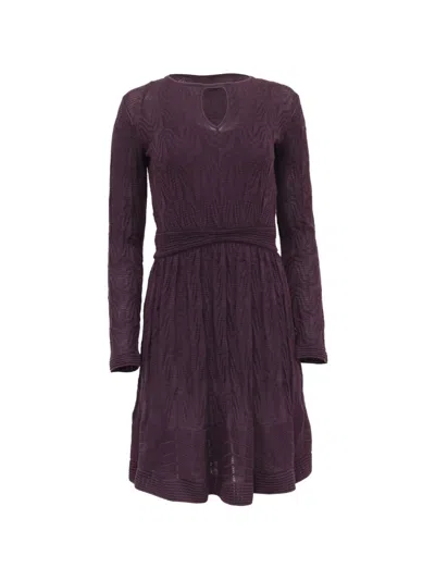 Pre-owned Missoni 2021s Mini Keyhole Dress In Purple