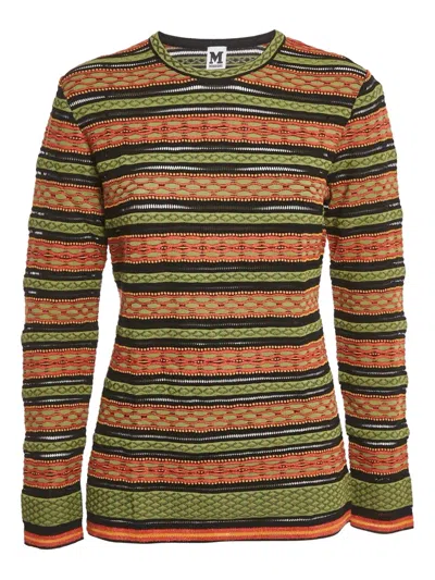 Pre-owned Missoni 2023 Patterned-jacquard Jumper In Green