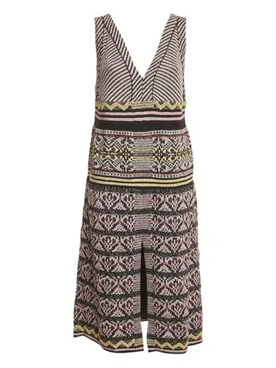 Pre-owned Missoni 2024 Patterned-jacquard Dress In Brown