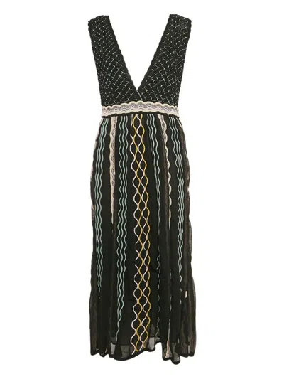 Pre-owned Missoni 2024 Wave-patterned Dress In Black