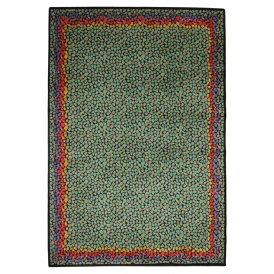 Pre-owned Missoni 20th Century  Casa Green, Red, Black Murine Inspired Rug, Circa 1983