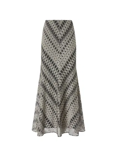 Missoni 3d Diamond-pattern Maxi Skirt In Neutral
