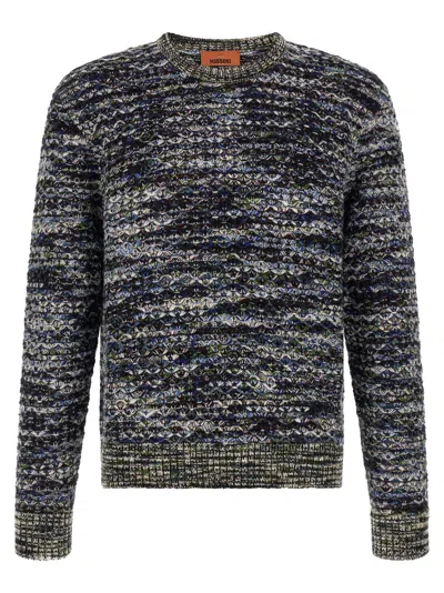 Missoni Regular Crew Neck 3d Knit Sweater In Multi