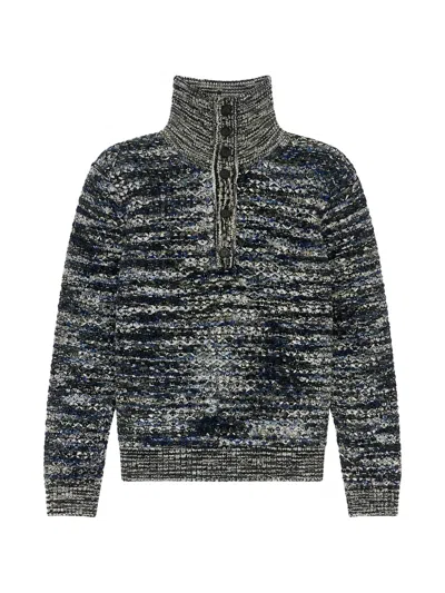 Missoni 3d-knit Slub-finish Wool Sweater In Gray
