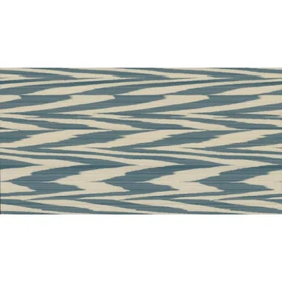 Missoni 4 Flamed Zig Zag Double Roll In Blue,cream