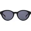 Missoni 49mm Round Sunglasses In Black