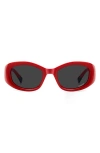 Missoni 50mm Rectangular Sunglasses In Red