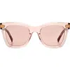 Missoni 51mm Transparent Cat Eye Sunglasses In Beige