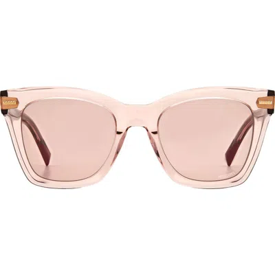 Missoni 51mm Transparent Cat Eye Sunglasses In Beige