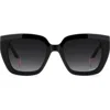 Missoni 52mm Gradient Square Sunglasses In Black