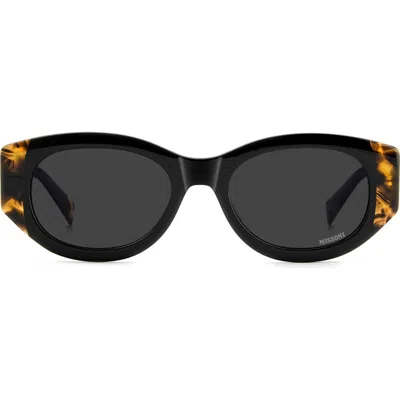 Missoni 52mm Oval Sunglasses In Black