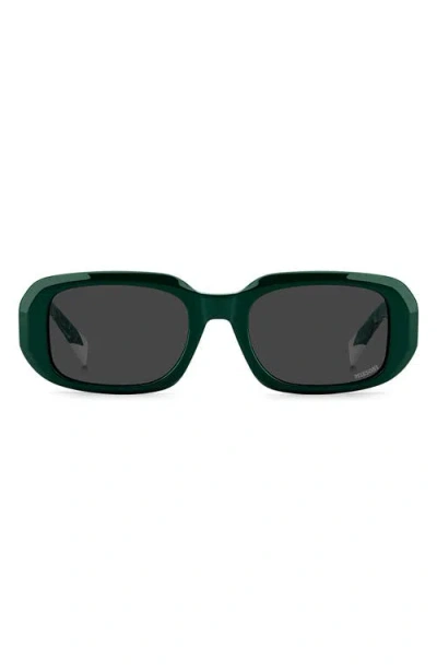 Missoni 52mm Rectangular Sunglasses In Green/grey
