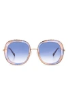Missoni 53mm Round Sunglasses In Blue