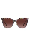Missoni 54mm Cat Eye Sunglasses In Multicolor/burgundy Shaded