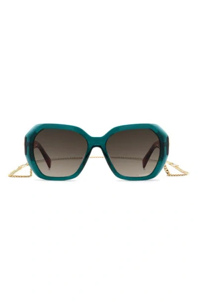 Missoni 55mm Gradient Geometric Sunglasses In Green