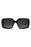 Missoni 55mm Gradient Rectangular Sunglasses In Black