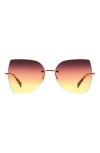 Missoni 56mm Gradient Cat Eye Sunglasses In Gold Copper