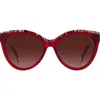 Missoni 57mm Gradient Cat Eye Sunglasses In Burgundy Pattern