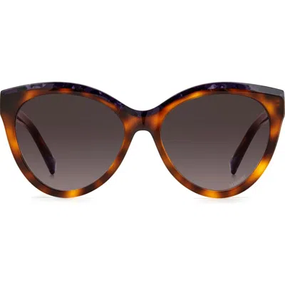 Missoni 57mm Gradient Cat Eye Sunglasses In Havana Violet