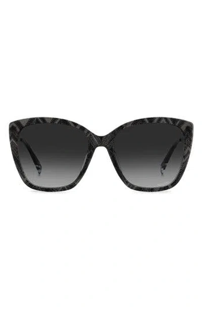 Missoni 57mm Square Sunglasses In White Black Pattern